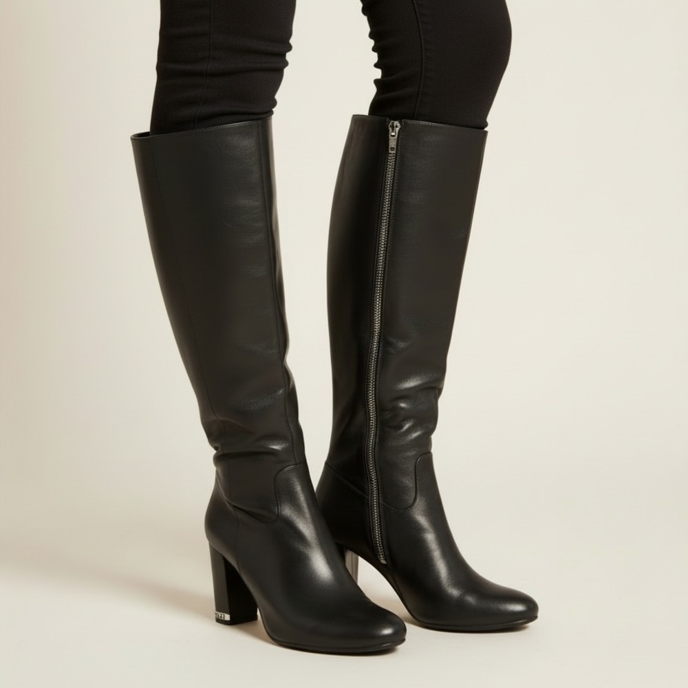 Michael Kors Black OTK Stretch Boots Women’s 7.5 – Tall Knee High Winter Boots